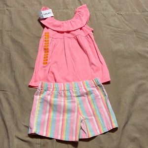 New with tags Carter’s girls shorts set size 5t